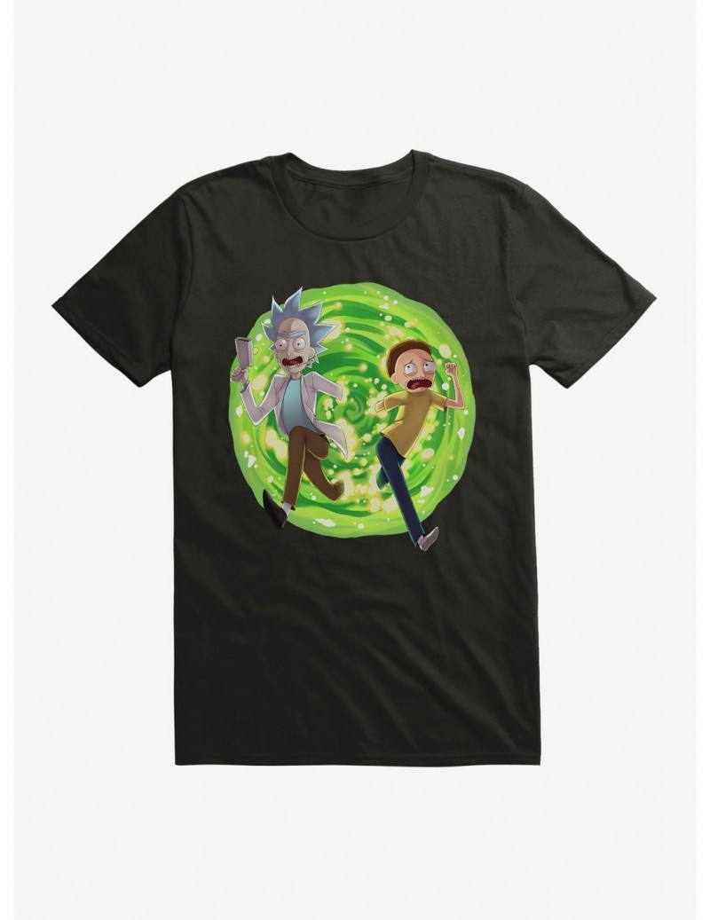 Seasonal Sale Rick And Morty Exit The Portal T-Shirt $6.12 T-Shirts