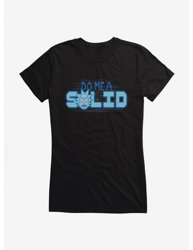 Discount Sale Rick And Morty Hologram Rick Do Me A Solid Girls T-Shirt $9.56 T-Shirts