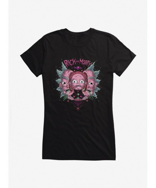 New Arrival Rick And Morty Psychedelic Split Head Girls T-Shirt $8.76 T-Shirts