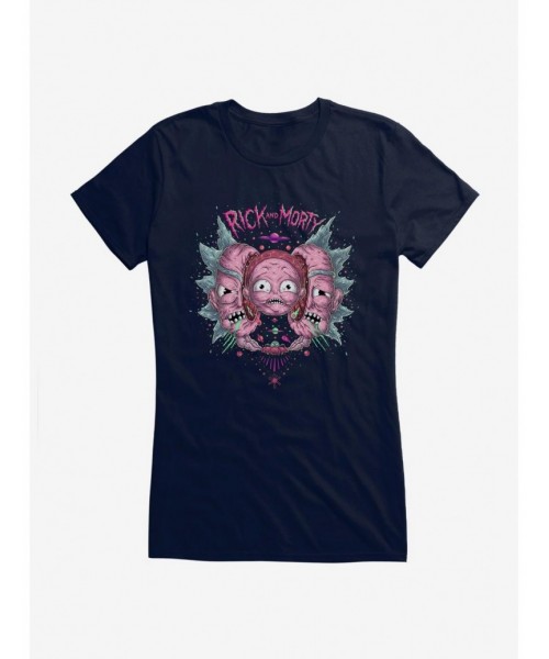 New Arrival Rick And Morty Psychedelic Split Head Girls T-Shirt $8.76 T-Shirts