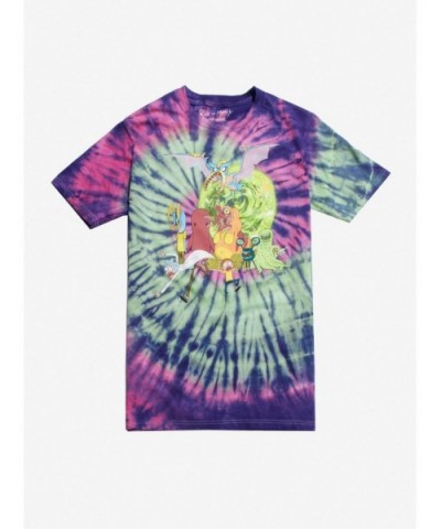 Crazy Deals Rick And Morty Aliens Tie-Dye T-Shirt $12.20 T-Shirts