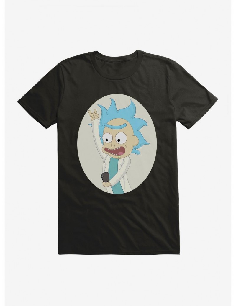 Discount Sale Rick And Morty Selfie Tiny Rick T-Shirt $6.31 T-Shirts