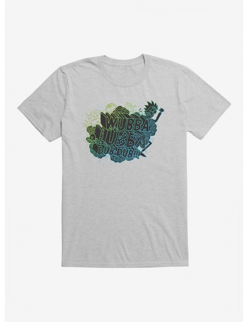 Premium Rick And Morty Wubba Lubba Dub Dub Outline T-Shirt $7.07 T-Shirts