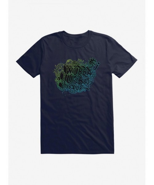 Premium Rick And Morty Wubba Lubba Dub Dub Outline T-Shirt $7.07 T-Shirts