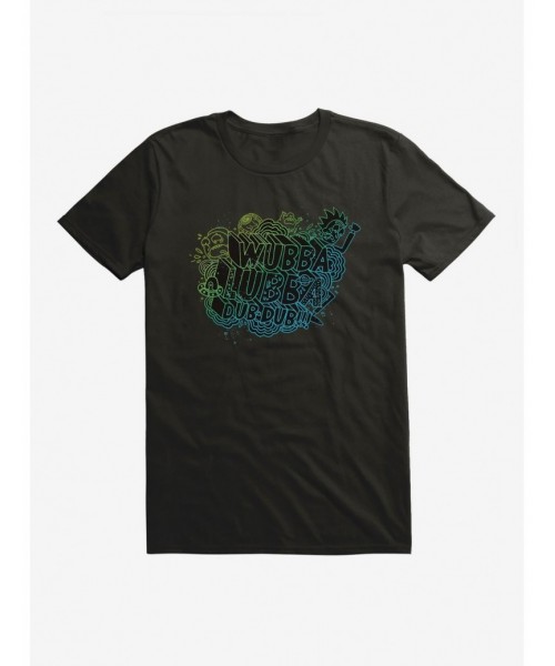 Premium Rick And Morty Wubba Lubba Dub Dub Outline T-Shirt $7.07 T-Shirts