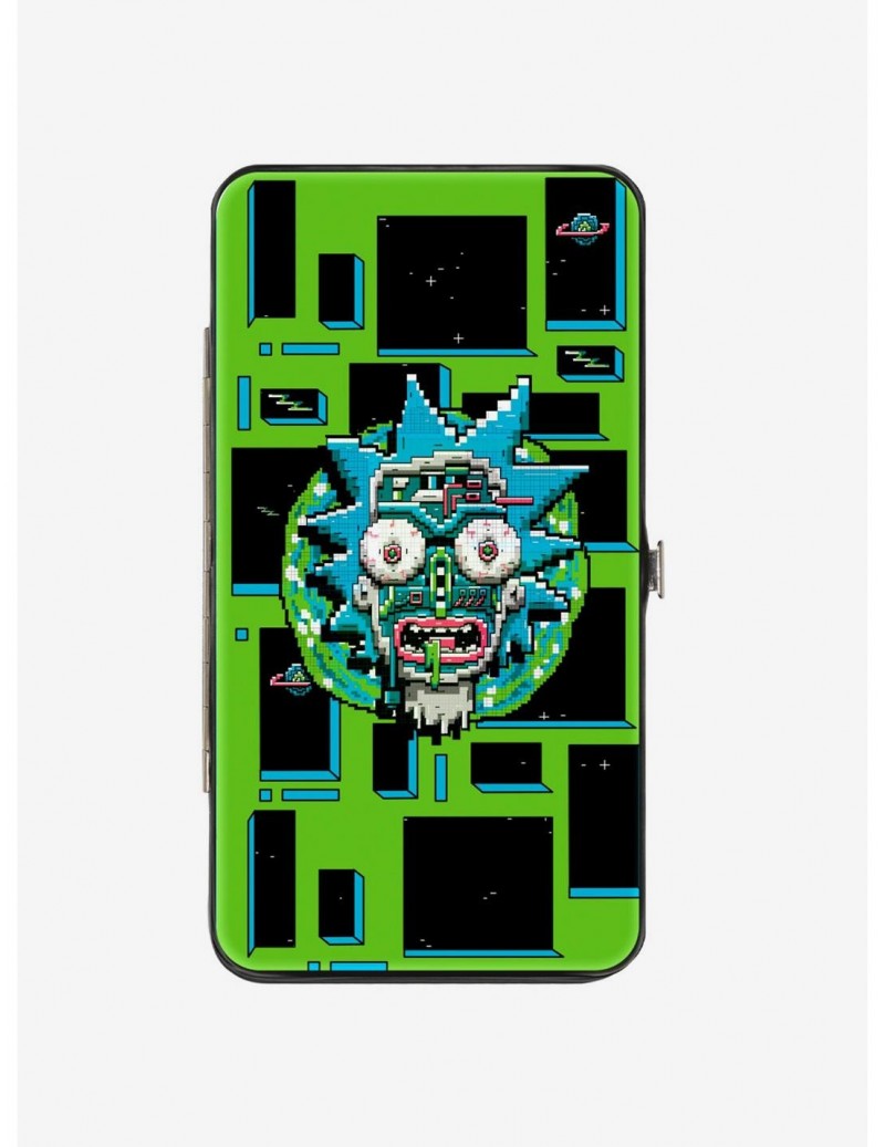 Pre-sale Rick And Morty Logo Faces Hinge Wallet $11.45 Wallets