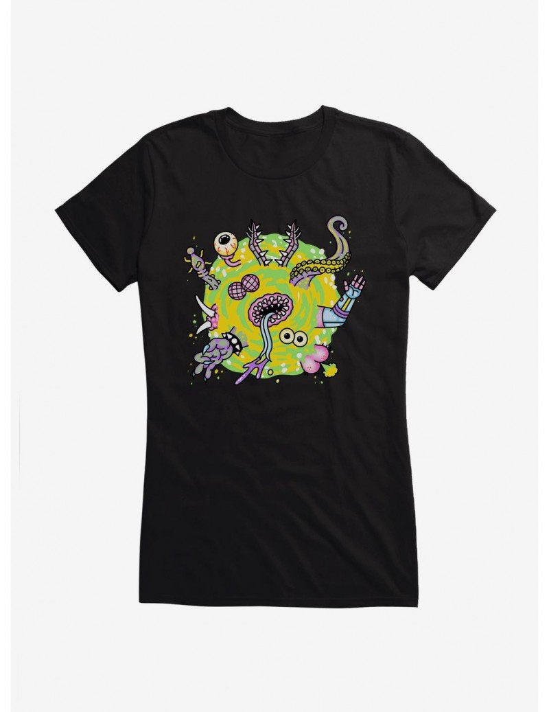 Crazy Deals Rick And Morty Portal Time Girls T-Shirt $6.97 T-Shirts