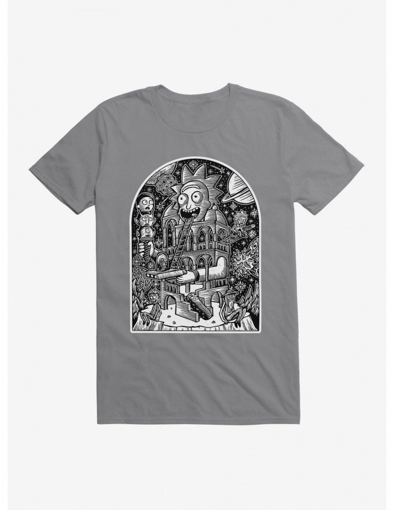 Exclusive Price Rick And Morty Temple Of Rick T-Shirt $9.37 T-Shirts