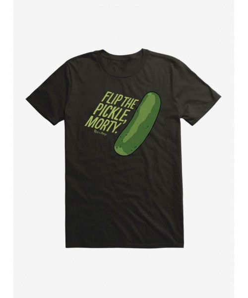 Best Deal Rick And Morty Flip The Pickle, Morty T-Shirt $8.03 T-Shirts