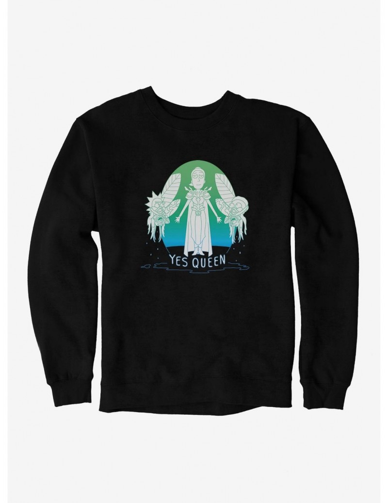 Limited Time Special Rick And Morty Yes Queen Sweatshirt $11.81 Sweatshirts