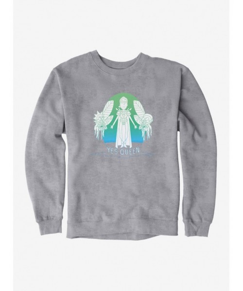 Limited Time Special Rick And Morty Yes Queen Sweatshirt $11.81 Sweatshirts