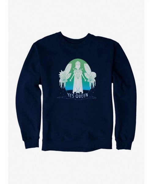 Limited Time Special Rick And Morty Yes Queen Sweatshirt $11.81 Sweatshirts