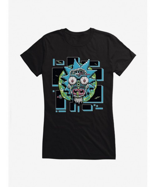 Wholesale Rick And Morty 8-Bit Universe Rick Girls T-Shirt $9.36 T-Shirts