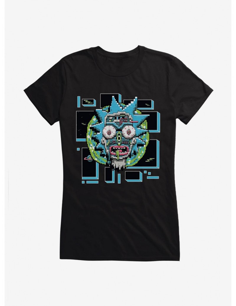 Wholesale Rick And Morty 8-Bit Universe Rick Girls T-Shirt $9.36 T-Shirts