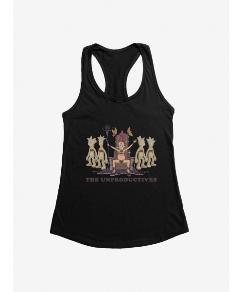 Discount Rick And Morty The Unproductives Gang Girls Tank $5.98 Tanks