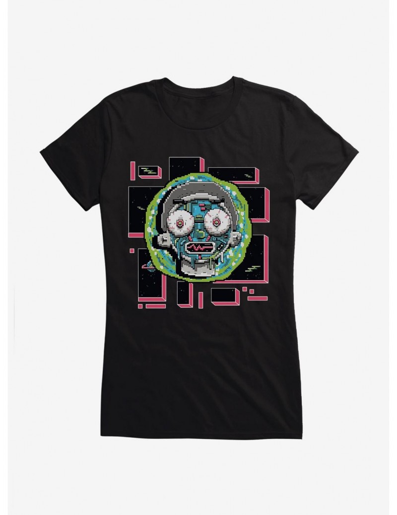 Flash Deal Rick And Morty 8-Bit Universe Morty Girls T-Shirt $9.56 T-Shirts
