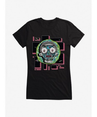 Flash Deal Rick And Morty 8-Bit Universe Morty Girls T-Shirt $9.56 T-Shirts