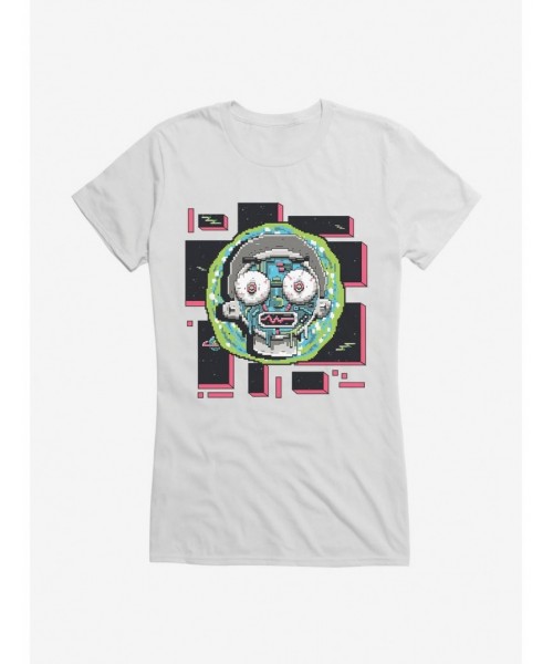 Flash Deal Rick And Morty 8-Bit Universe Morty Girls T-Shirt $9.56 T-Shirts