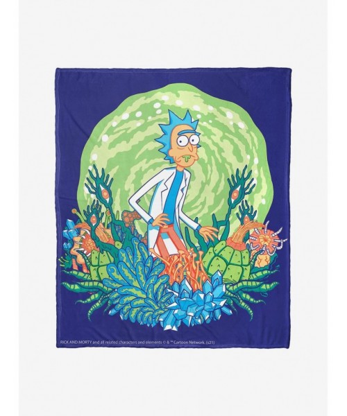 Low Price Rick And Morty Where Is Rick Throw Blanket $26.96 Blankets