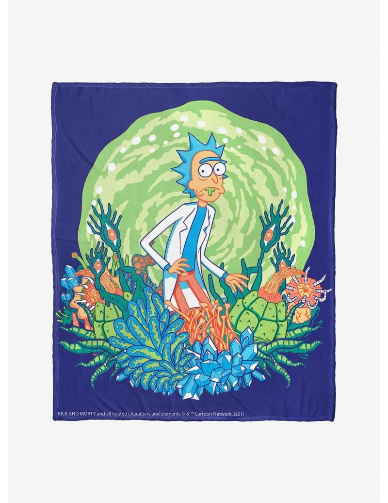 Low Price Rick And Morty Where Is Rick Throw Blanket $26.96 Blankets