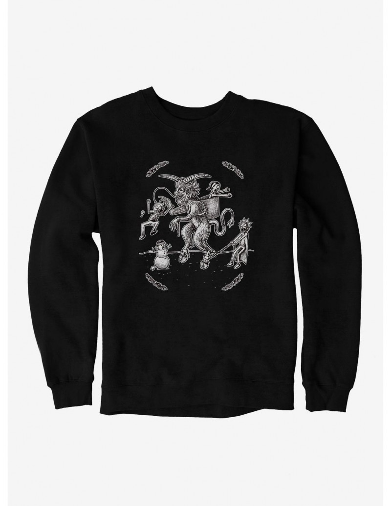 Limited-time Offer Rick And Morty Krampus Sweatshirt $9.15 Sweatshirts