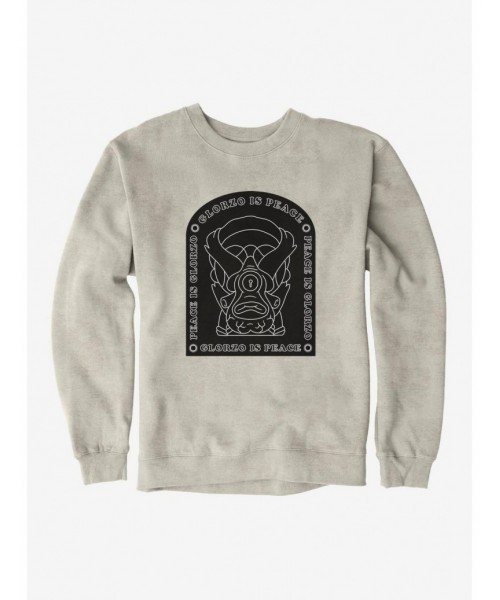 Pre-sale Discount Rick And Morty Glorzo Is Peace Sweatshirt $14.17 Sweatshirts