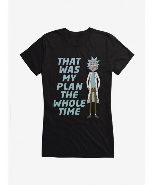Low Price Rick And Morty Rick's Plan Girls T-Shirt $6.97 T-Shirts