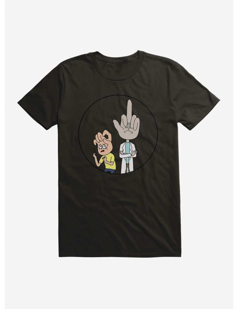 Huge Discount Rick And Morty Give Them A Hand T-Shirt $6.69 T-Shirts