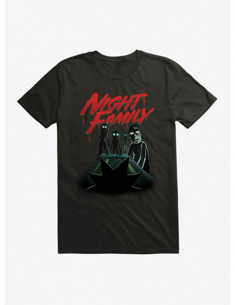 New Arrival Rick And Morty Night Family T-Shirt $7.84 T-Shirts