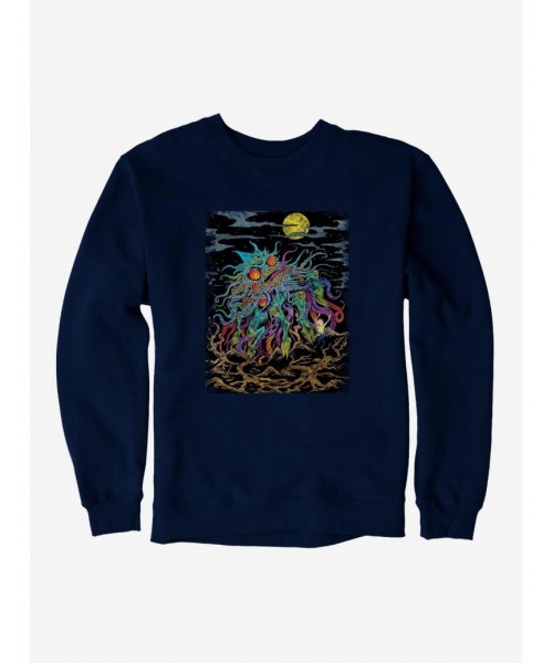 Hot Sale Rick And Morty Monster And Moon Sweatshirt $9.74 Sweatshirts