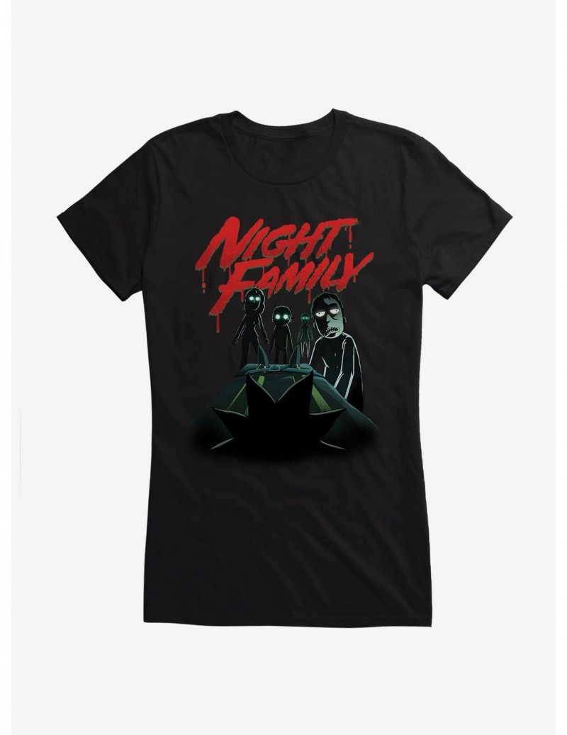 Pre-sale Discount Rick And Morty Night Family Girls T-Shirt $8.57 T-Shirts