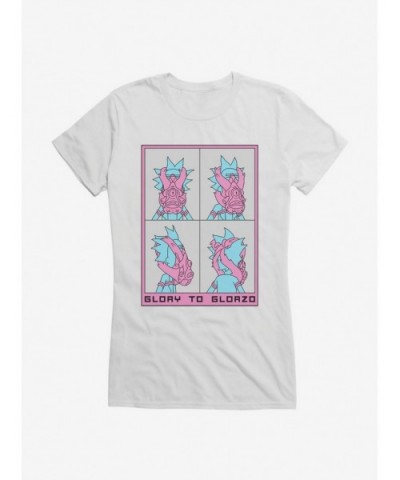 Unique Rick And Morty Glory To Glorzo Girls T-Shirt $7.37 T-Shirts