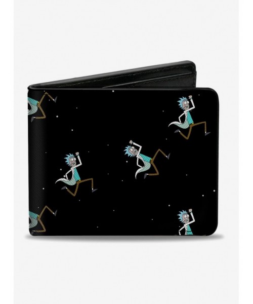 Low Price Rick And Morty Rick Running In Space Bifold Wallet $7.11 Wallets