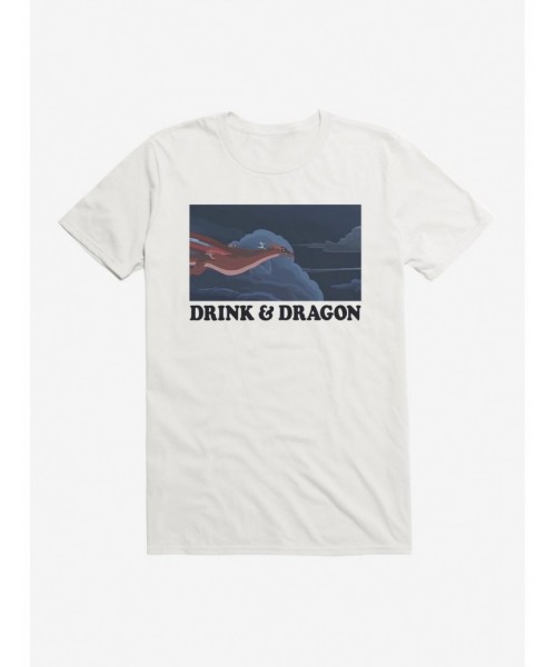 Hot Sale Rick And Morty Drink And Dragon T-Shirt $7.46 T-Shirts