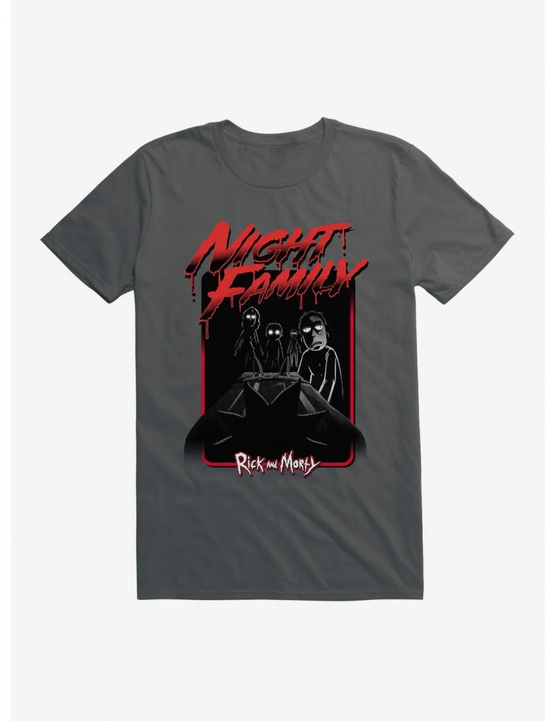Hot Selling Rick And Morty Night Family Eyes T-Shirt $6.88 T-Shirts