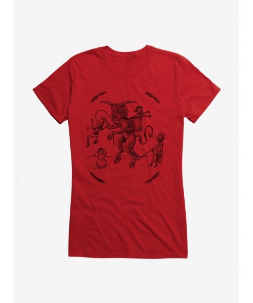 Exclusive Price Rick And Morty Krampus Girls T-Shirt $8.37 T-Shirts