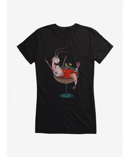 Flash Deal Rick And Morty Cocktail Shrimp Rick Girls T-Shirt $8.17 T-Shirts