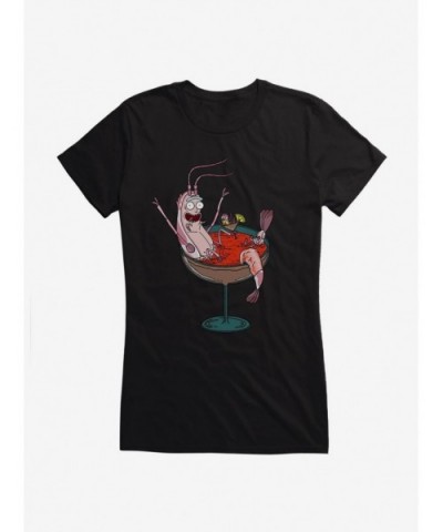 Flash Deal Rick And Morty Cocktail Shrimp Rick Girls T-Shirt $8.17 T-Shirts