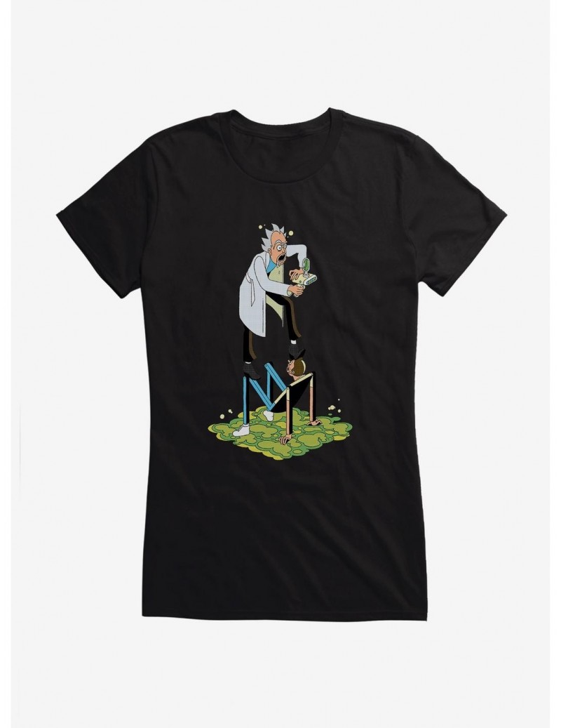 Hot Selling Rick And Morty Wrong Portal Girls T-Shirt $8.96 T-Shirts