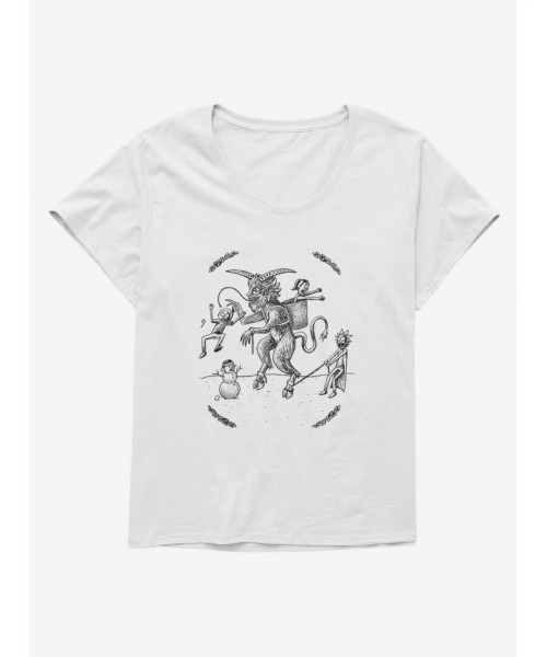 Absolute Discount Rick And Morty Krampus Girls T-Shirt Plus Size $7.63 T-Shirts
