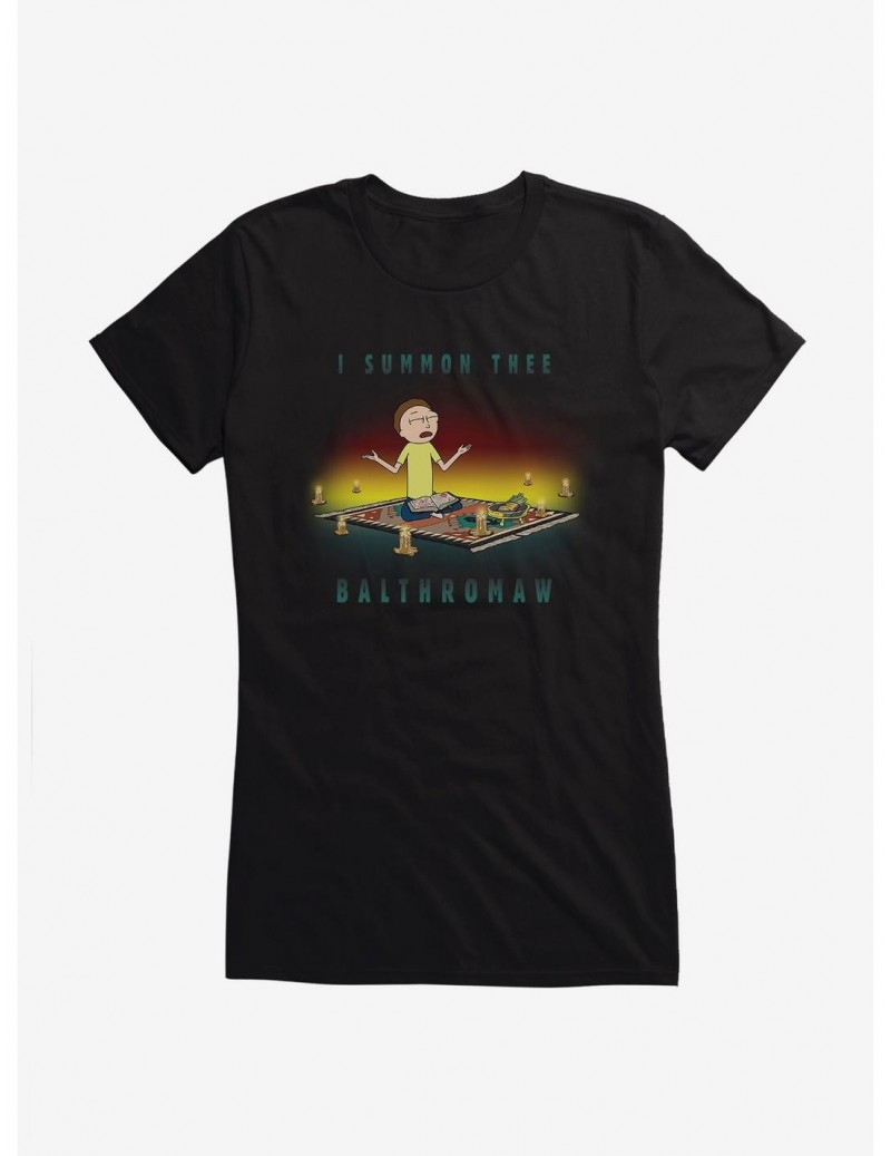 Hot Sale Rick And Morty I Summon Thee Balthromaw Girls T-Shirt $9.16 T-Shirts