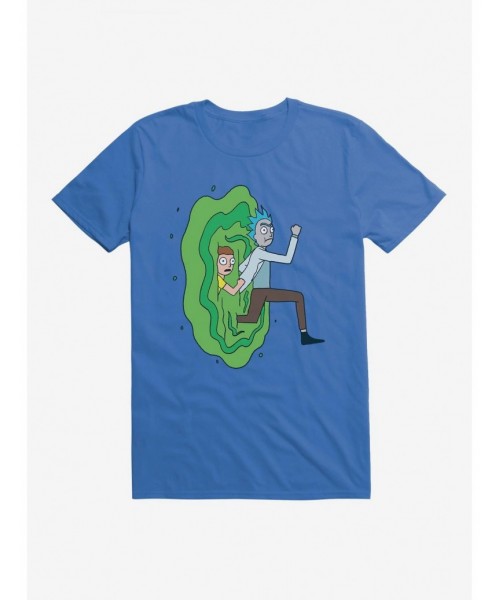 Value for Money Rick And Morty Portal Run T-Shirt $8.60 T-Shirts