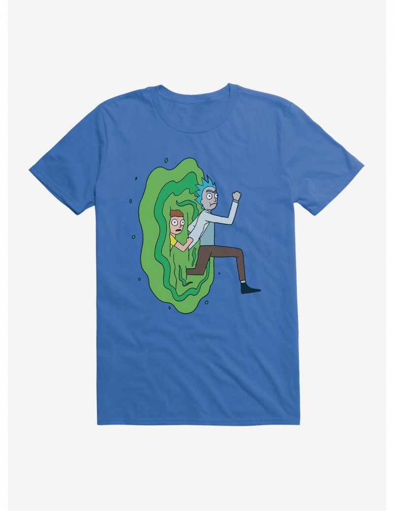 Value for Money Rick And Morty Portal Run T-Shirt $8.60 T-Shirts