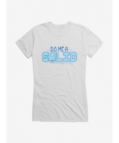 Unique Rick And Morty Hologram Rick Do Me A Solid Girls T-Shirt $8.96 T-Shirts