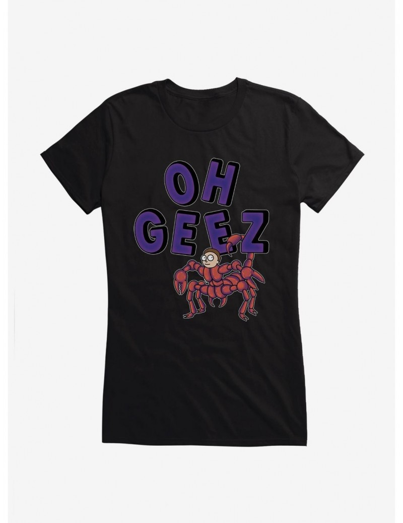 Unique Rick And Morty Oh, Geez Morty Scorpion Girls T-Shirt $9.36 T-Shirts