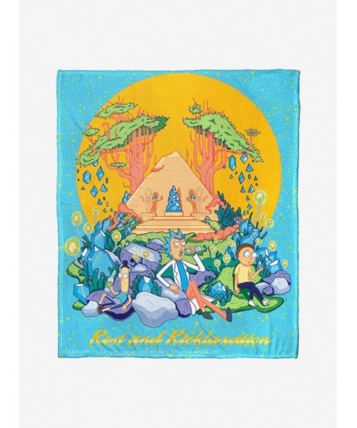 Limited Time Special Rick And Morty Ricktanical Throw Blanket $20.97 Blankets