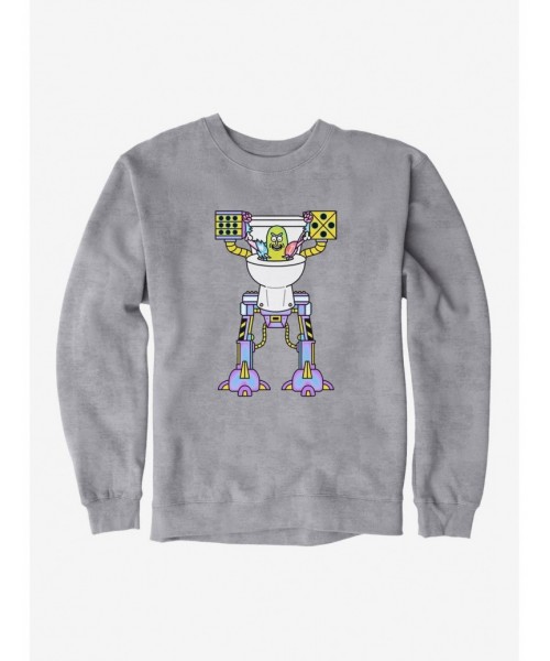 Flash Sale Rick And Morty Pickle Rick Robot Sweatshirt $9.74 Sweatshirts