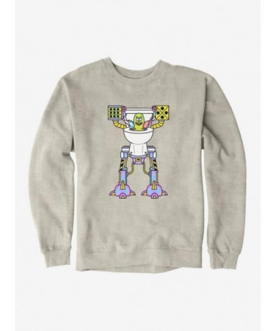 Flash Sale Rick And Morty Pickle Rick Robot Sweatshirt $9.74 Sweatshirts