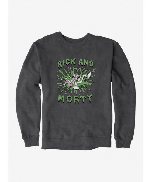 Bestselling Rick And Morty Splatter Sweatshirt $12.69 Sweatshirts