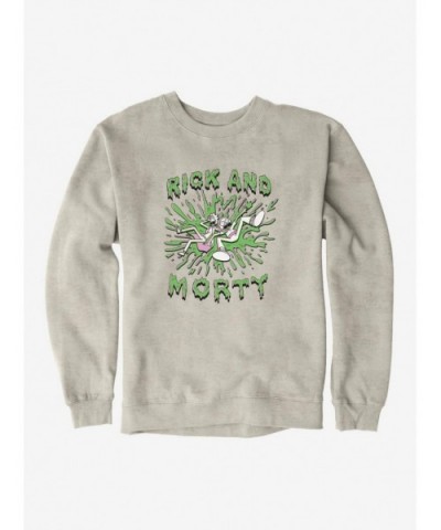 Bestselling Rick And Morty Splatter Sweatshirt $12.69 Sweatshirts